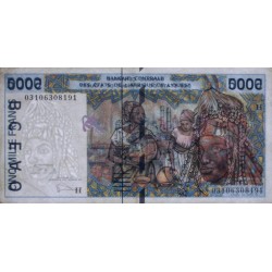 Niger - Pick 613Hl - 5'000 francs - 2003 - Etat : TTB