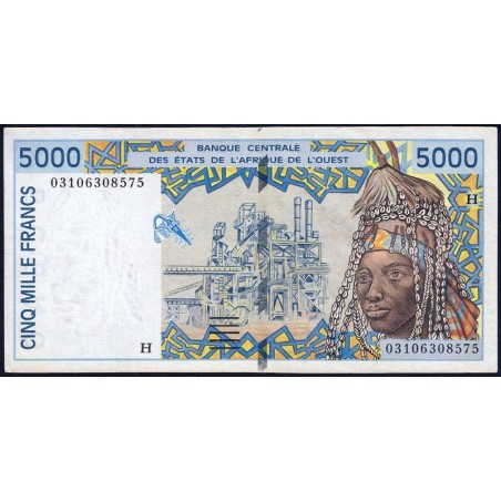 Niger - Pick 613Hl - 5'000 francs - 2003 - Etat : TTB+