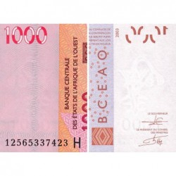 Niger - Pick 615Hl - 1'000 francs - 2012 - Etat : NEUF