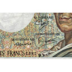 F 70-01 - 1981 - 200 francs - Montesquieu - Série H.001 - Etat : TB
