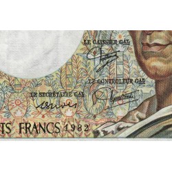 F 70-02 - 1982 - 200 francs - Montesquieu - Série B.011 - Etat : TB+