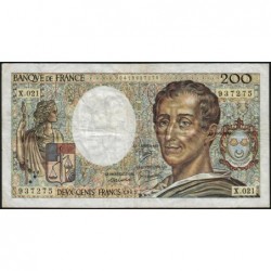 F 70-03 - 1983 - 200 francs - Montesquieu - Série X.021 - Etat : TB-