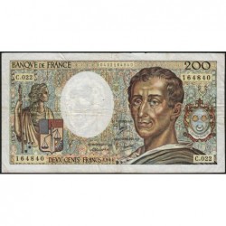 F 70-04 - 1984 - 200 francs - Montesquieu - Série C.022 - Etat : TB-