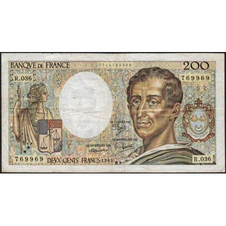 F 70-05 - 1985 - 200 francs - Montesquieu - Série R.036 - Etat : TB-