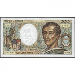 F 70-06 - 1986 - 200 francs - Montesquieu - Série U.038 - Etat : TTB-