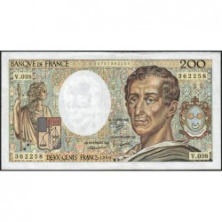 F 70-06 - 1986 - 200 francs - Montesquieu - Série V.038 - Etat : TTB-