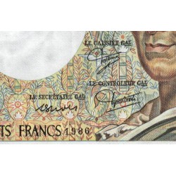F 70-06 - 1986 - 200 francs - Montesquieu - Série V.038 - Etat : TTB-