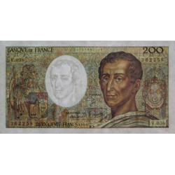 F 70-06 - 1986 - 200 francs - Montesquieu - Série V.038 - Etat : TTB-