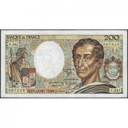 F 70-06 - 1986 - 200 francs - Montesquieu - Série V.041 - Etat : TB+