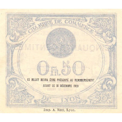 Lyon - Pirot 77-18 - 50 centimes - 10me série - 16/10/1919 - Etat : SUP+