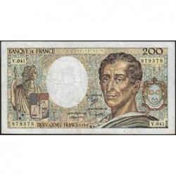 F 70-06 - 1986 - 200 francs - Montesquieu - Série V.041 - Etat : TB
