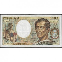 F 70-06 - 1986 - 200 francs - Montesquieu - Série D.042 - Etat : TTB-