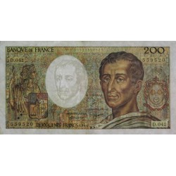 F 70-06 - 1986 - 200 francs - Montesquieu - Série D.042 - Etat : TTB-
