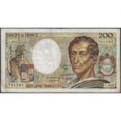 F 70-06 - 1986 - 200 francs - Montesquieu - Série L.042 - Etat : TB-
