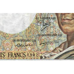 F 70-07 - 1987 - 200 francs - Montesquieu - Série B.044 - Etat : TB