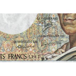 F 70-07 - 1987 - 200 francs - Montesquieu - Série J.045 - Etat : TTB-
