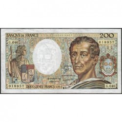 F 70-07 - 1987 - 200 francs - Montesquieu - Série G.046 - Etat : TB+