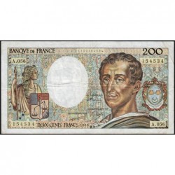 F 70-08 - 1988 - 200 francs - Montesquieu - Série A.056 - Etat : TB