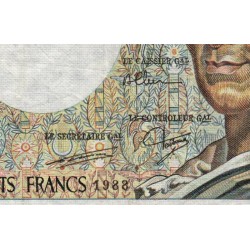 F 70-08 - 1988 - 200 francs - Montesquieu - Série D.056 - Etat : TB-