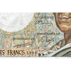F 70-08 - 1988 - 200 francs - Montesquieu - Série D.056 - Etat : TB