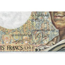 F 70-08 - 1988 - 200 francs - Montesquieu - Série J.059 - Etat : TB
