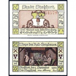 Allemagne - Notgeld - Stassfurt - 25 pfennig - 01/09/1921 - Etat : SPL+