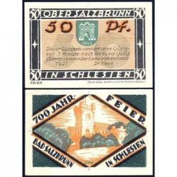 Pologne - Notgeld - Ober-Salzbrunn (Szczawno Zdroj) - 50 pfennig - 1921 - Etat : SUP+