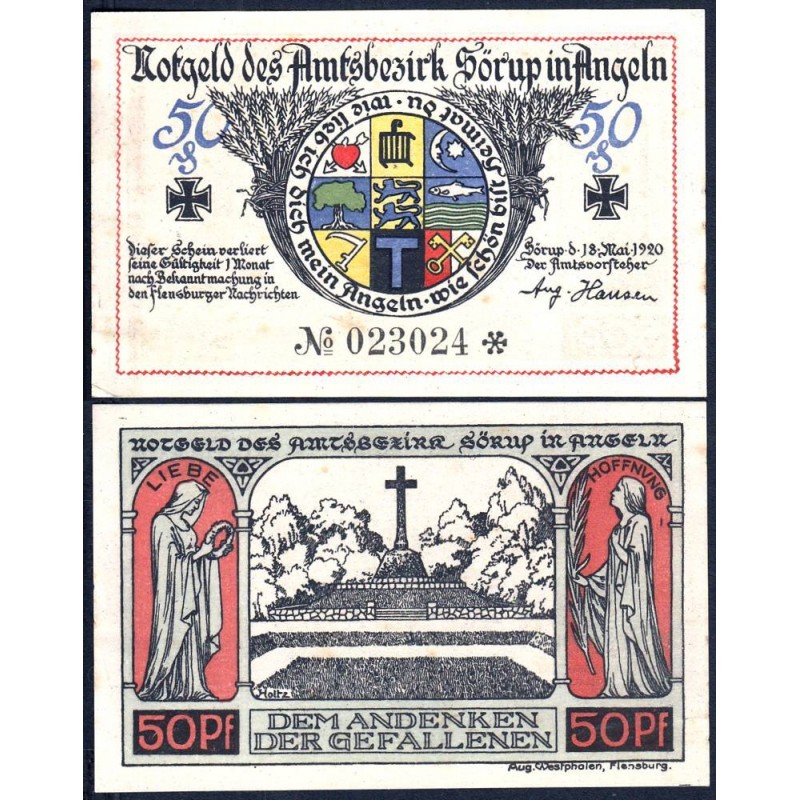 Allemagne - Notgeld - Sörup - 50 pfennig - 18/05/1920 - Etat : SUP+