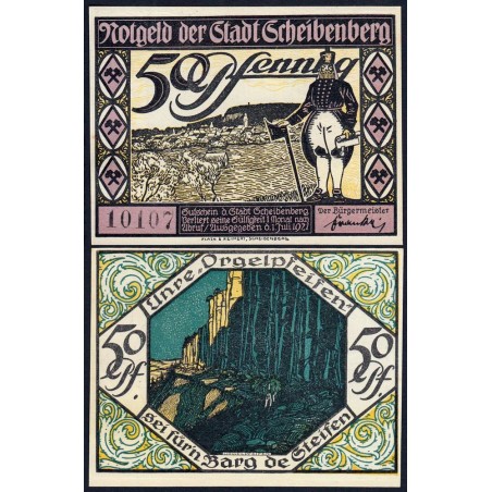 Allemagne - Notgeld - Scheibenberg - 50 pfennig - 01/07/1921 - Etat : NEUF