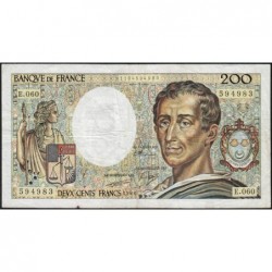 F 70-08 - 1988 - 200 francs - Montesquieu - Série E.060 - Etat : TB