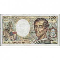F 70-08 - 1988 - 200 francs - Montesquieu - Série P.060 - Etat : TB-
