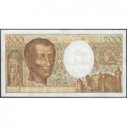 F 70-08 - 1988 - 200 francs - Montesquieu - Série P.060 - Etat : TB-