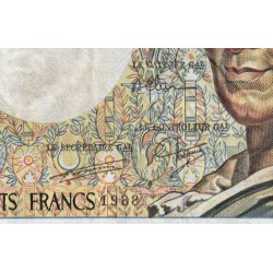 F 70-08 - 1988 - 200 francs - Montesquieu - Série X.060 - Etat : TB