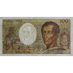F 70-08 - 1988 - 200 francs - Montesquieu - Série R.061 - Etat : TTB-