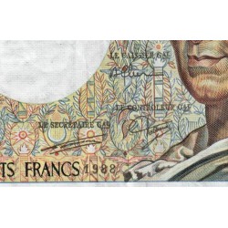 F 70-08 - 1988 - 200 francs - Montesquieu - Série C.062 - Etat : TTB-