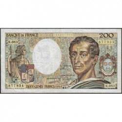 F 70-09 - 1989 - 200 francs - Montesquieu - Série N.063 - Etat : TB
