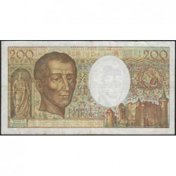 F 70-09 - 1989 - 200 francs - Montesquieu - Série X.063 - Etat : TB-