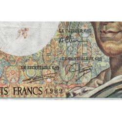 F 70-09 - 1989 - 200 francs - Montesquieu - Série X.063 - Etat : TB-