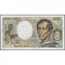 F 70-09 - 1989 - 200 francs - Montesquieu - Série R.068 - Etat : TTB