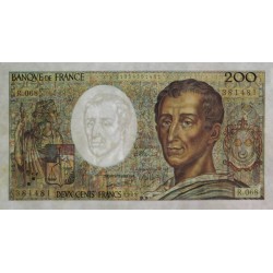 F 70-09 - 1989 - 200 francs - Montesquieu - Série R.068 - Etat : TTB