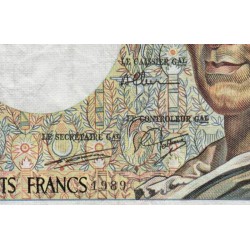 F 70-09 - 1989 - 200 francs - Montesquieu - Série B.069 - Etat : TB-