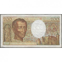 F 70-09 - 1989 - 200 francs - Montesquieu - Série P.071 - Etat : TB-