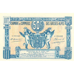 Basses-Alpes - Pirot 20-1 - 50 centimes - 19/07/1917 - Etat : NEUF