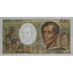 F 70-09 - 1989 - 200 francs - Montesquieu - Série K.075 - Etat : TTB+
