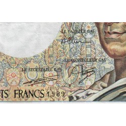 F 70-09 - 1989 - 200 francs - Montesquieu - Série L.075 - Etat : B+