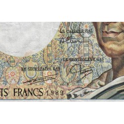 F 70-09 - 1989 - 200 francs - Montesquieu - Série F.076 - Etat : TB-