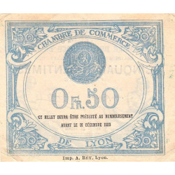 Lyon - Pirot 77-22 - 50 centimes - 17e série - 29/07/1920 - Etat : TTB