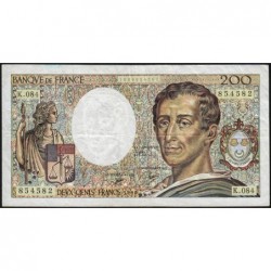 F 70-10a - 1990 - 200 francs - Montesquieu - Série K.084 - Etat : TB