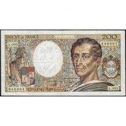 F 70-10b - 1990 - 200 francs - Montesquieu - Série A.093 - Etat : TB