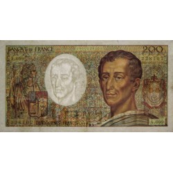 F 70-10b - 1990 - 200 francs - Montesquieu - Série A.099 - Etat : TTB-